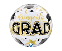 Balon Takara BUBBLE BALLOON Congrats Grad Stars & Dots, 22"