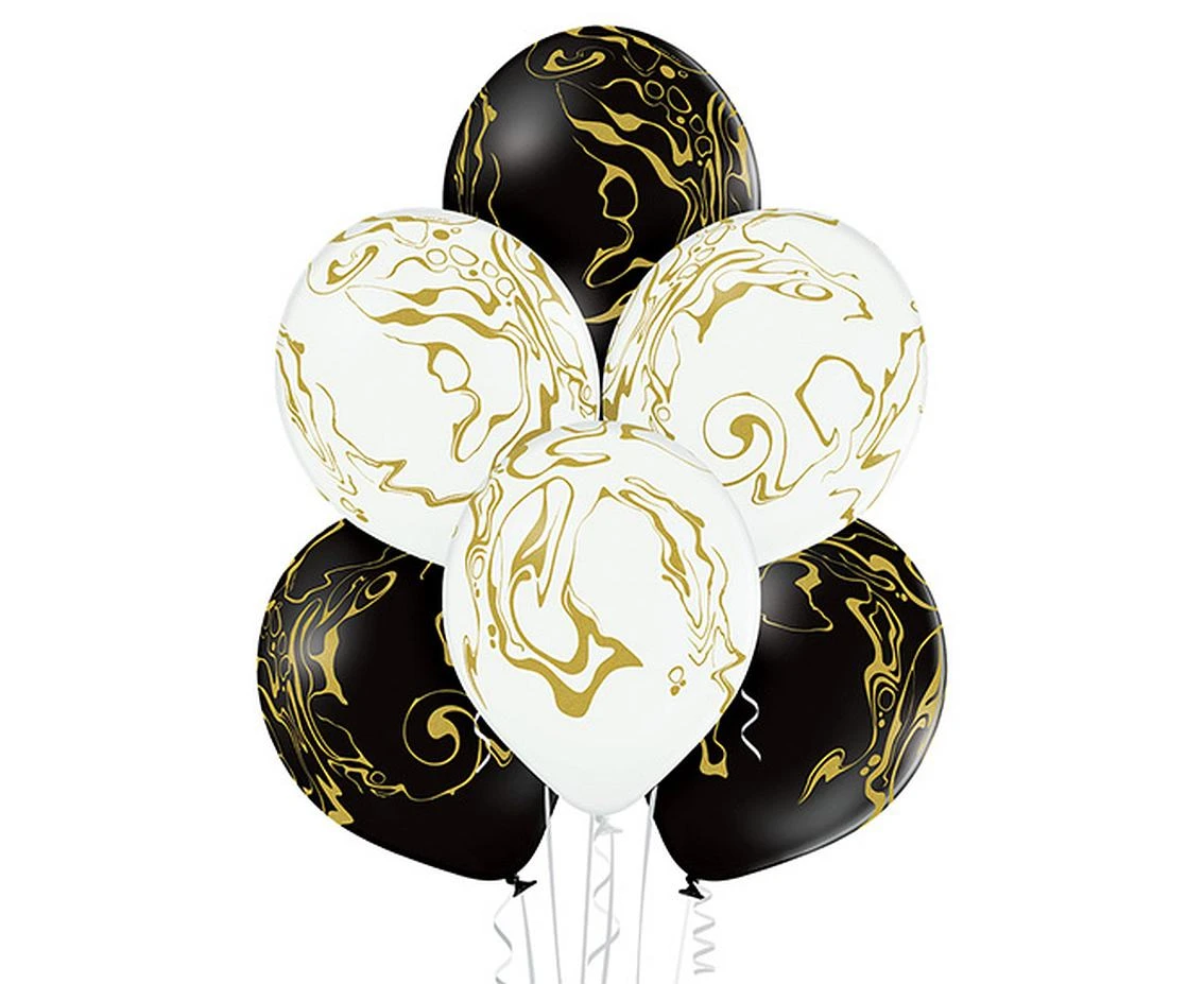 Balony Belbal 12", D11, marmurkowe, 6szt.
