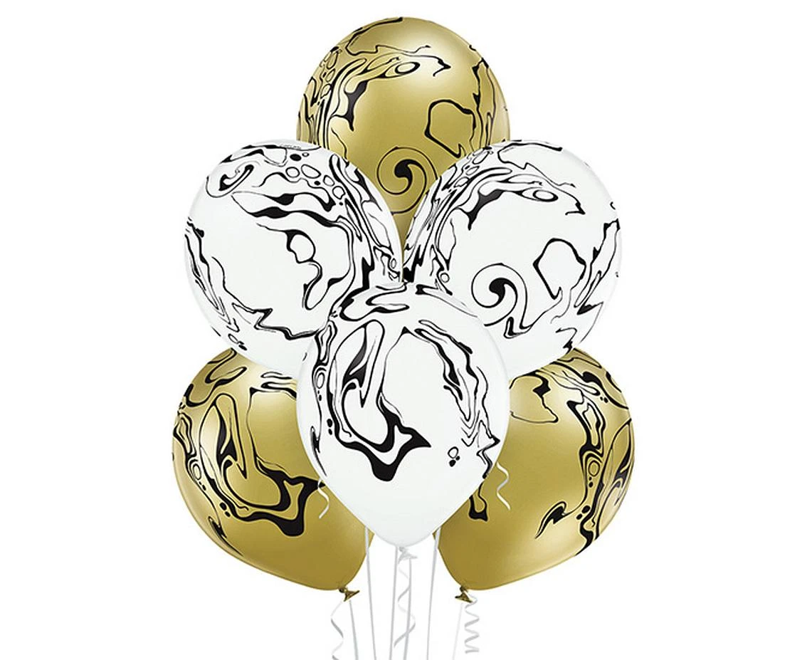 Balony Belbal 12", D11, marmurkowe, 6szt.