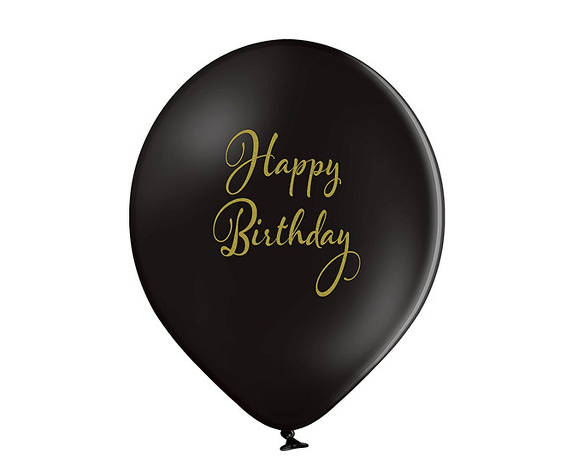 Balony Belbal 12", D11, happy birthday, 6szt.
