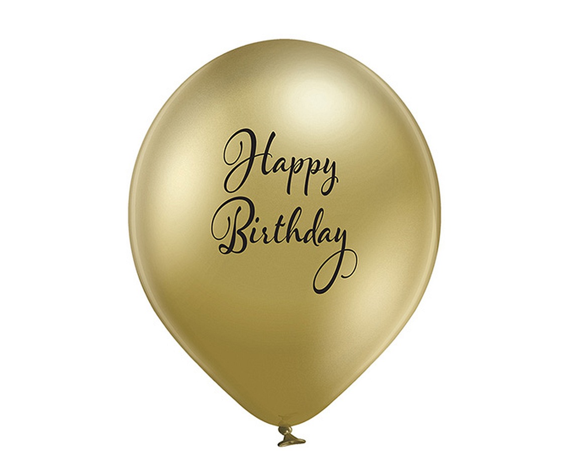 Balony Belbal 12", D11, happy birthday, 6szt.