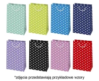 Torebka prezentowa T3 160x240x70 Ogólne zest. 49 Grafika - Kolor, Kropki, 1 szt.