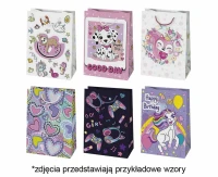Torebka prezentowa T5 230x320x110 Ogólne zest. 190 Dziecięce - Dziewczynka, 1 szt.