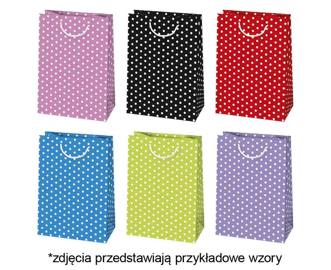 Torebka prezentowa T5 230x320x110 Ogólne zest. 202 Grafika - Kolor, Kropki, 1 szt.