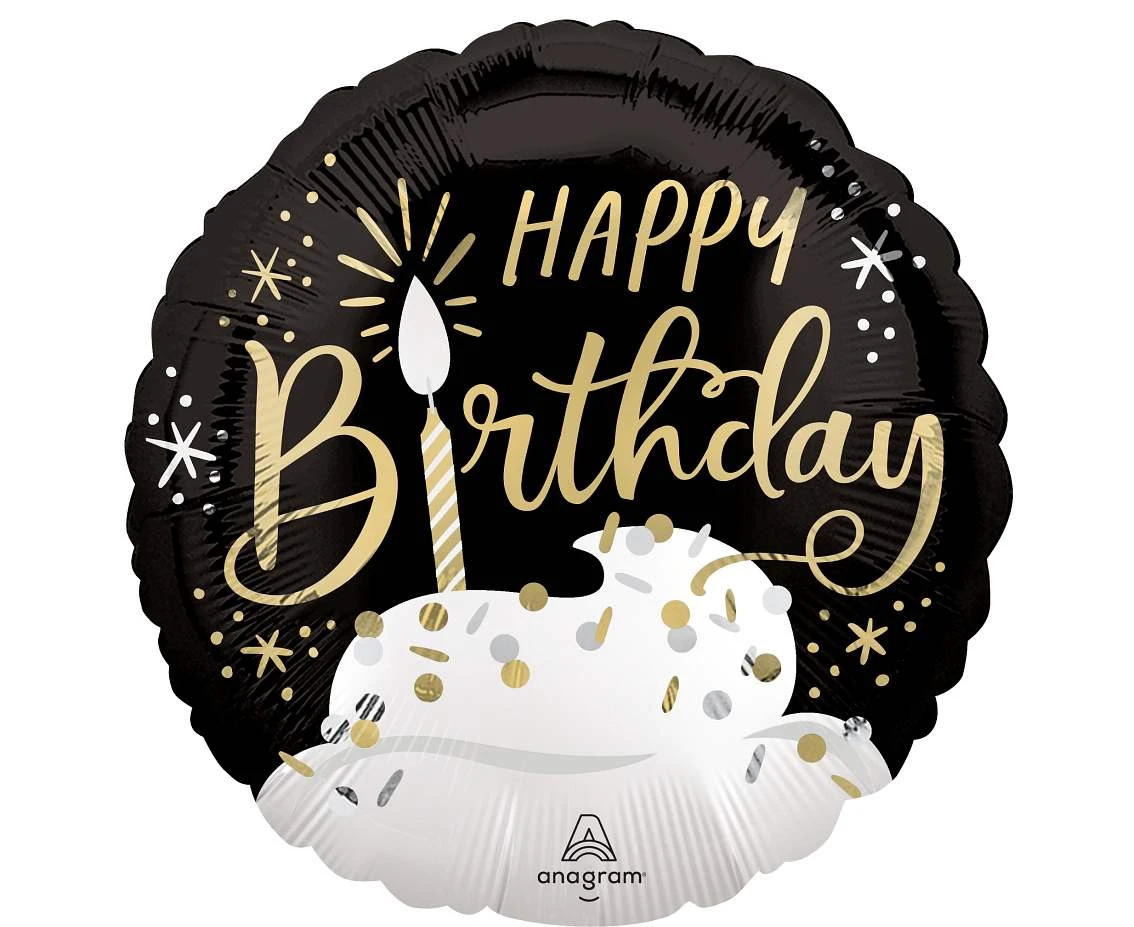 Balon foliowy 18", Birthday wishes