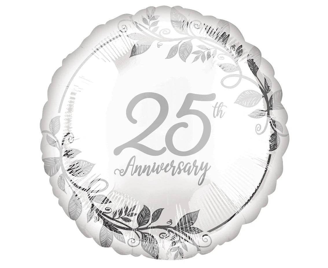 Balon foliowy 18" SHP -  Happy 25th anniversary KK