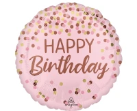 Balon foliowy 18", Pretty pink happy birthday
