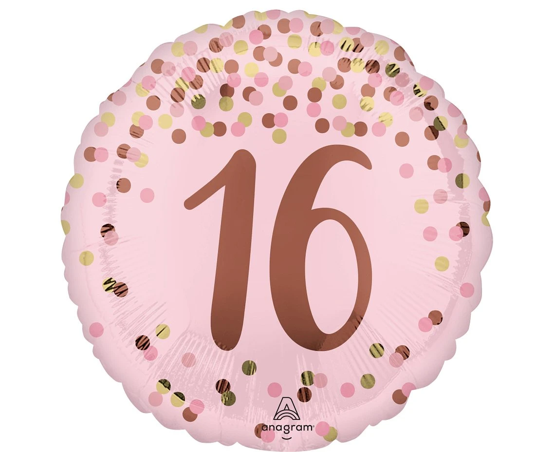 Balon foliowy 18" Pretty pink 16th birthday KK