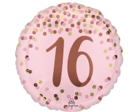 Balon foliowy 18" Pretty pink 16th birthday KK