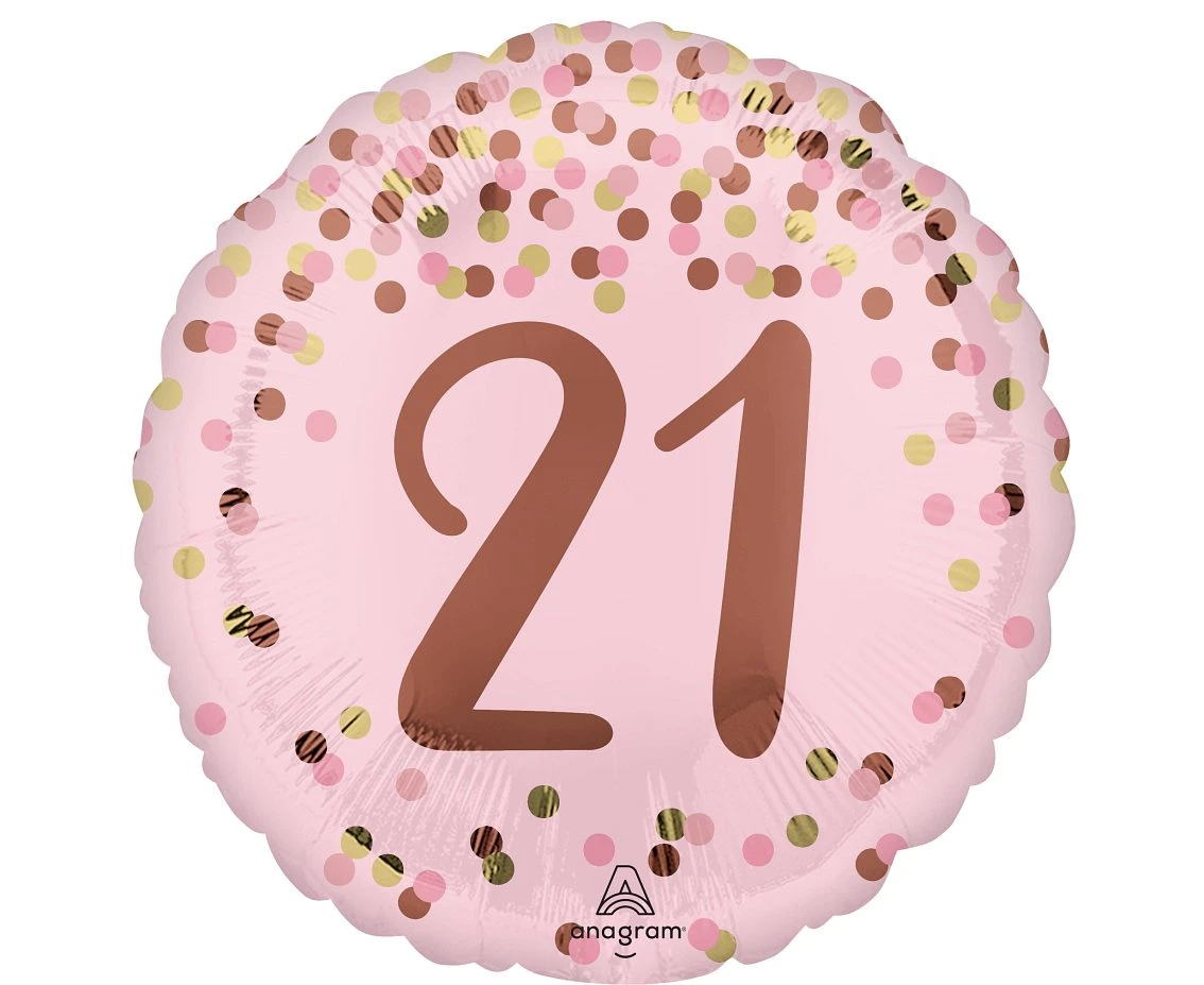 Balon foliowy 18" Pretty pink 21st birthday KK