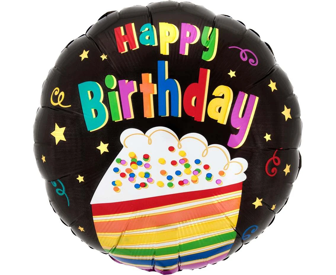 Balon foliowy 18" Rainbow cake KK