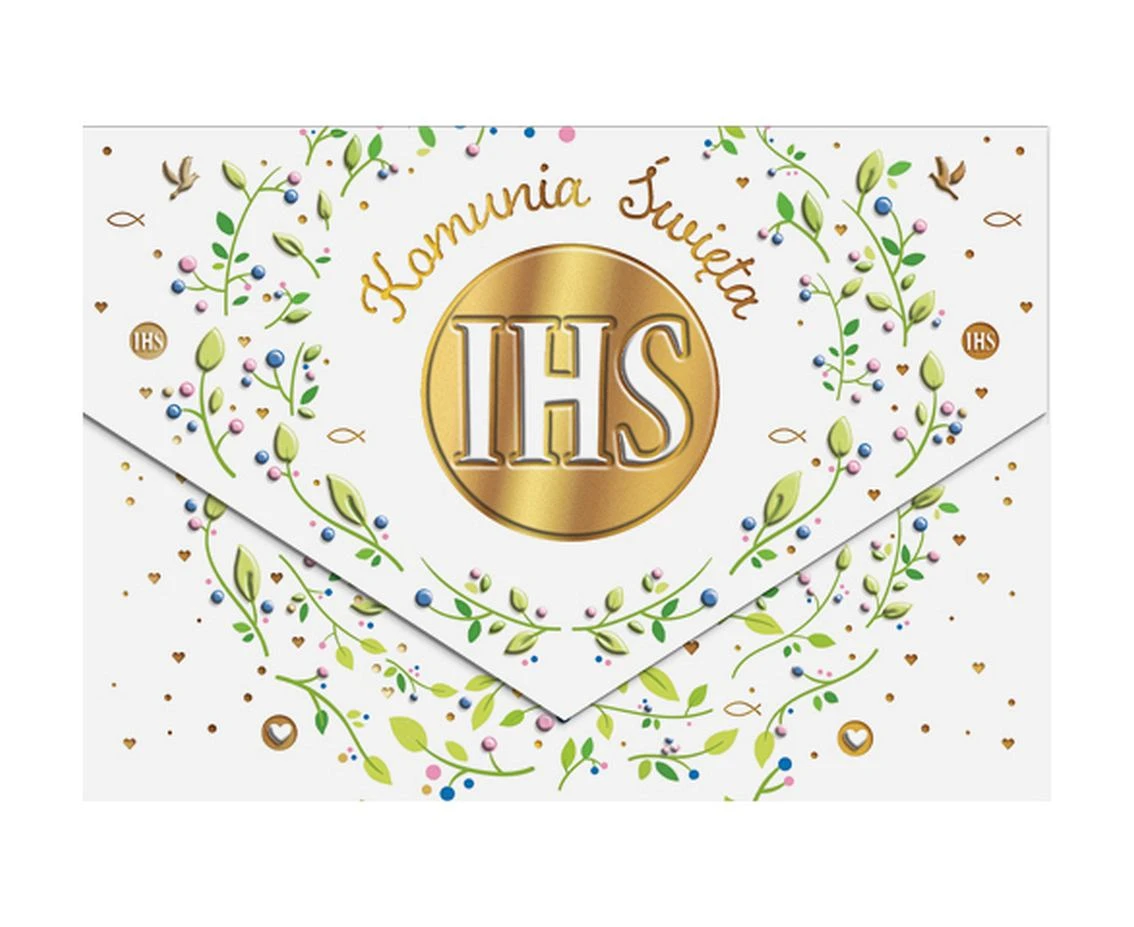 Karnet Koperta A5 KOMUNIA LISTKI IHS