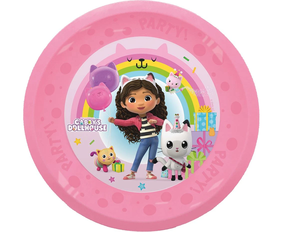 Talerzyki wielokrotnego użytku Gabby Dollhouse, 21cm, 4 szt.