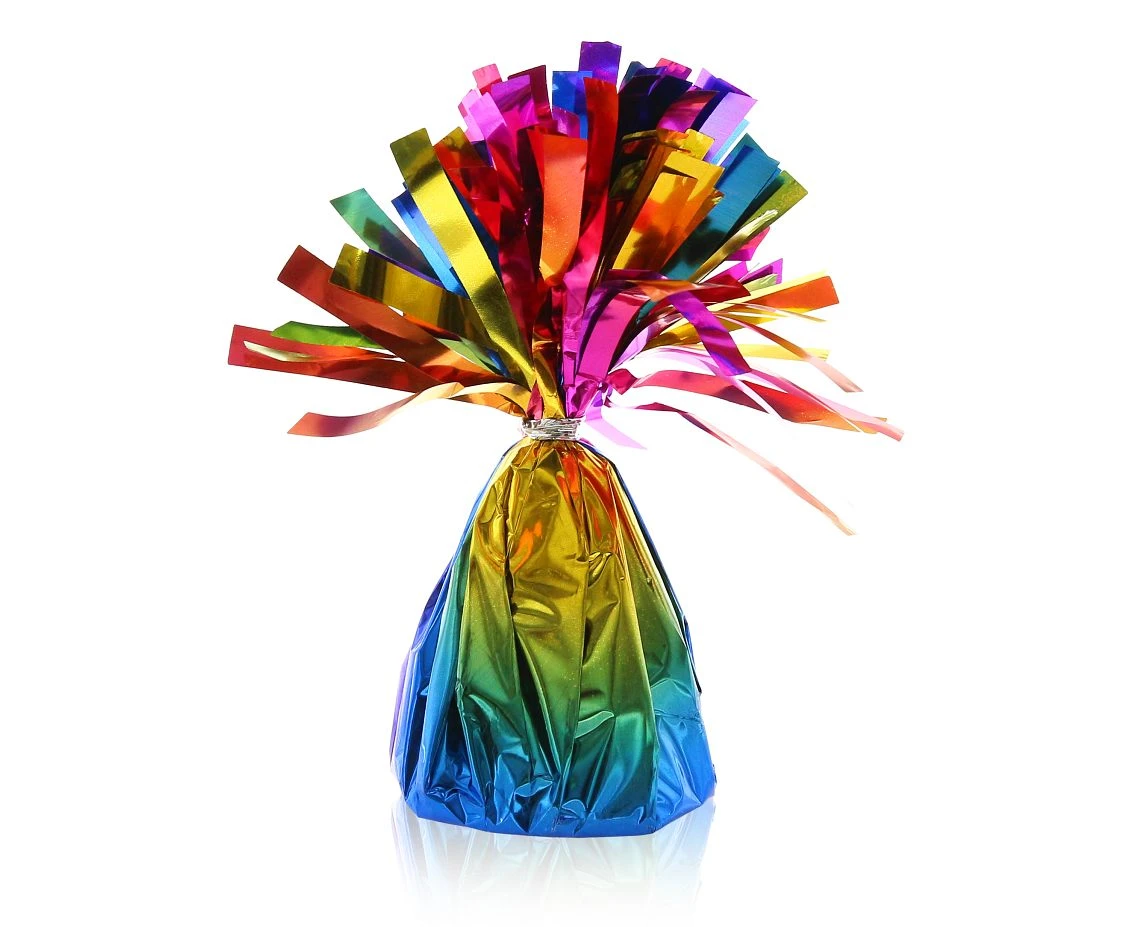 Ciężarek foliowy do balonów z helem, tęczowy, 145 g/ 1 szt.